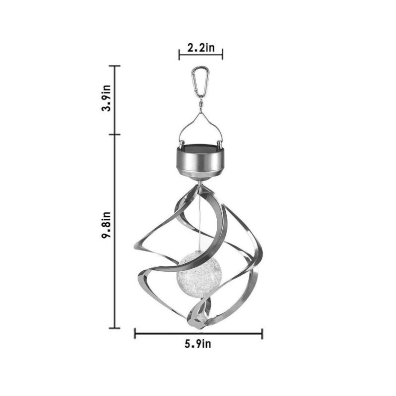Zonne-verlichting Windgong Hanglamp Kleurveranderend LED-licht Weerbestendig Milieuvriendelijk Tuindecoratie