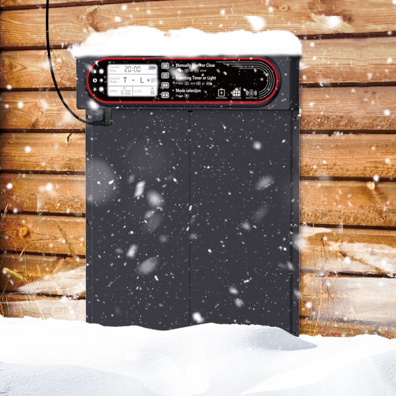 Zonne-automatische kippenhokdeur met zonne-energie en USB-opladen eenvoudige installatie en flexibele standen