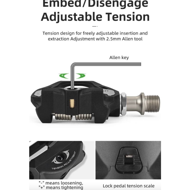ROCKBROS SPD-SL Fietspedalen Ultralicht Aluminium en Afgedichte Lagers voor Prestatiegerichte Racefiets Efficiëntie