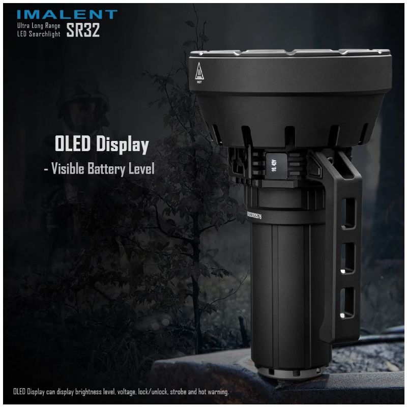 IMALENT SR32 krachtige LED zaklamp 120000 lumen voor buitenverlichting straalafstand 2080m lange looptijd