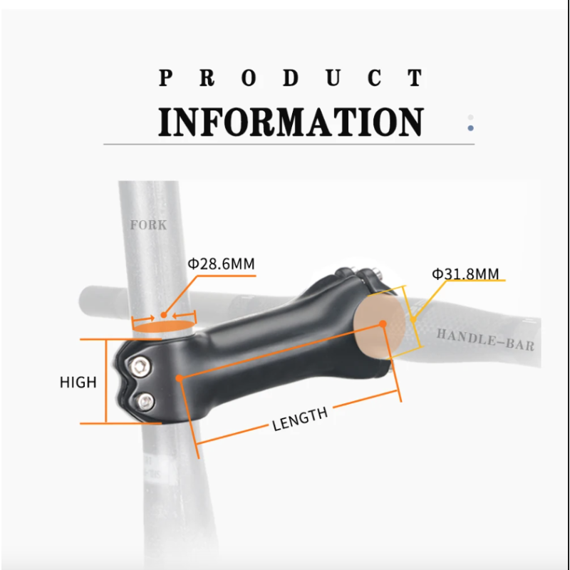 TOSEEK Fiets Stuurpen 28.6-31.8mm Aluminium Carbon Verstelbare Hoek MTB Lichtgewicht Duurzaam Fietsaccessoires