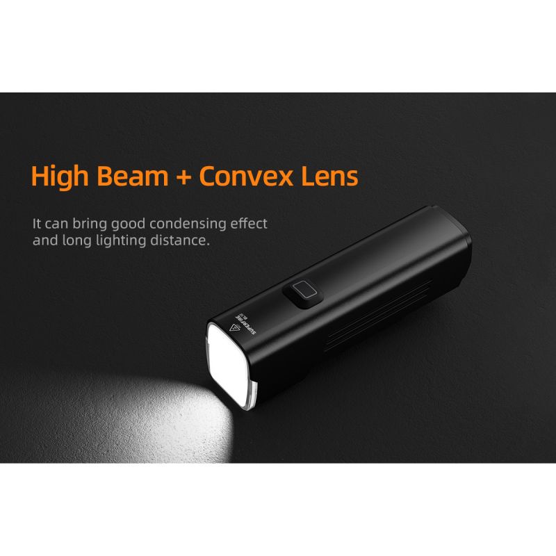 SUPERFIRE BL12 1300LM Fietskoplamp USB Oplaadbaar 4800mAh LED-koplamp Fietslamp Fietsen