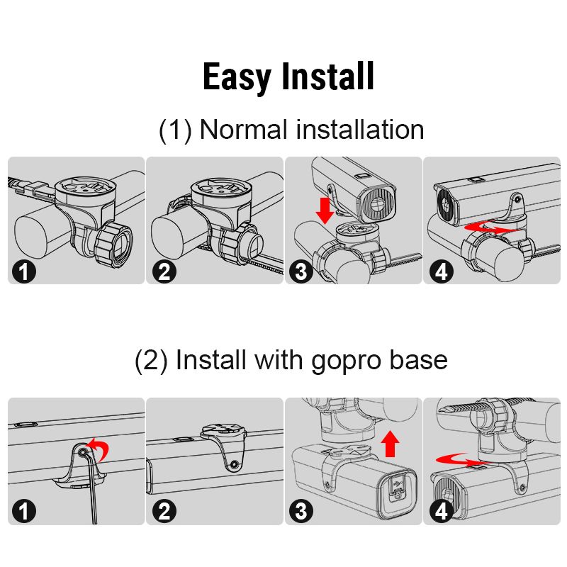 TOWILD CL1200 fietslicht LED 1200 lumen USB-C oplaadbare en duurzame fietsverlichting voor avondfietsen