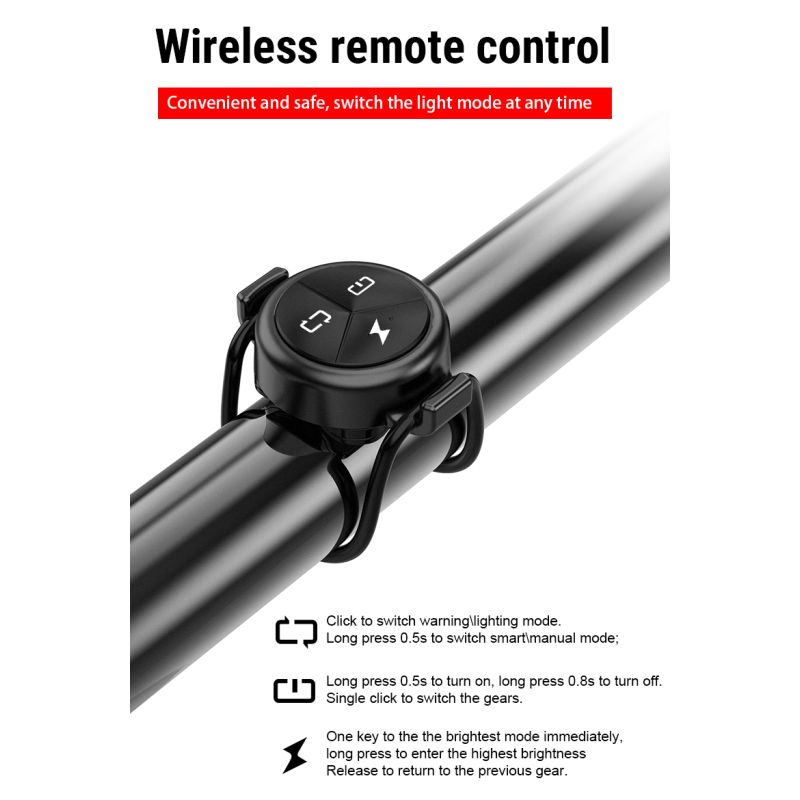 TOWILD CL1200 fietslicht LED 1200 lumen USB-C oplaadbare en duurzame fietsverlichting voor avondfietsen