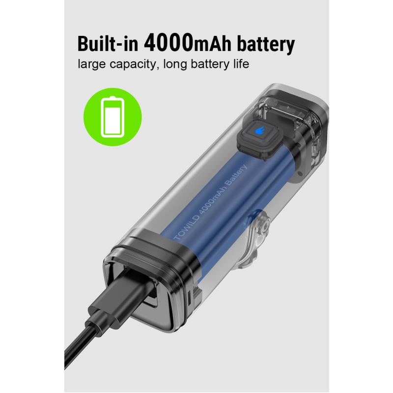 TOWILD CL1200 fietslicht LED 1200 lumen USB-C oplaadbare en duurzame fietsverlichting voor avondfietsen