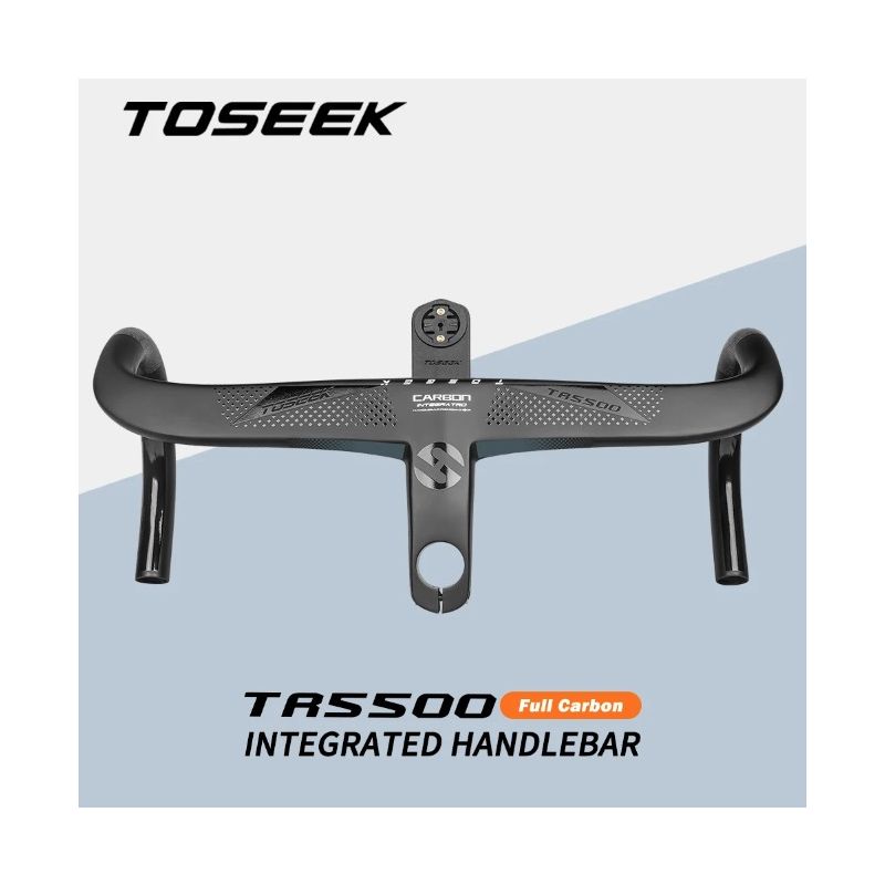 TOSEEK TR5500 racefiets stuur met volledig koolstofvezel stuurpen en geïntegreerde fietsaccessoires ultralicht