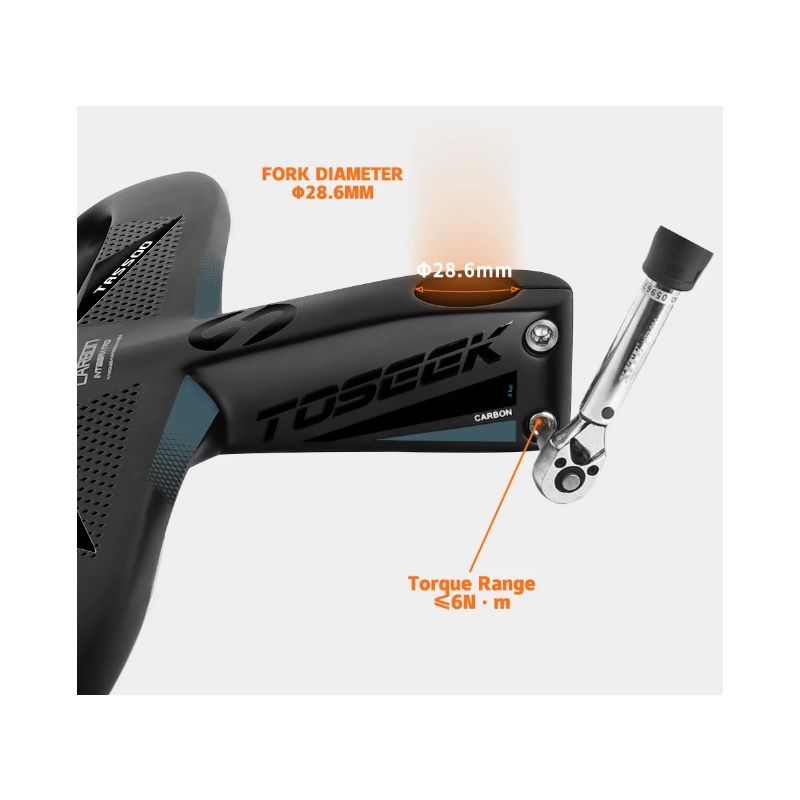 TOSEEK TR5500 racefiets stuur met volledig koolstofvezel stuurpen en geïntegreerde fietsaccessoires ultralicht