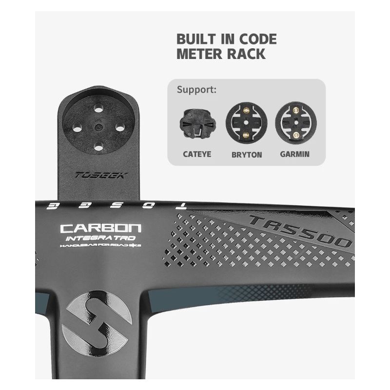TOSEEK TR5500 racefiets stuur met volledig koolstofvezel stuurpen en geïntegreerde fietsaccessoires ultralicht