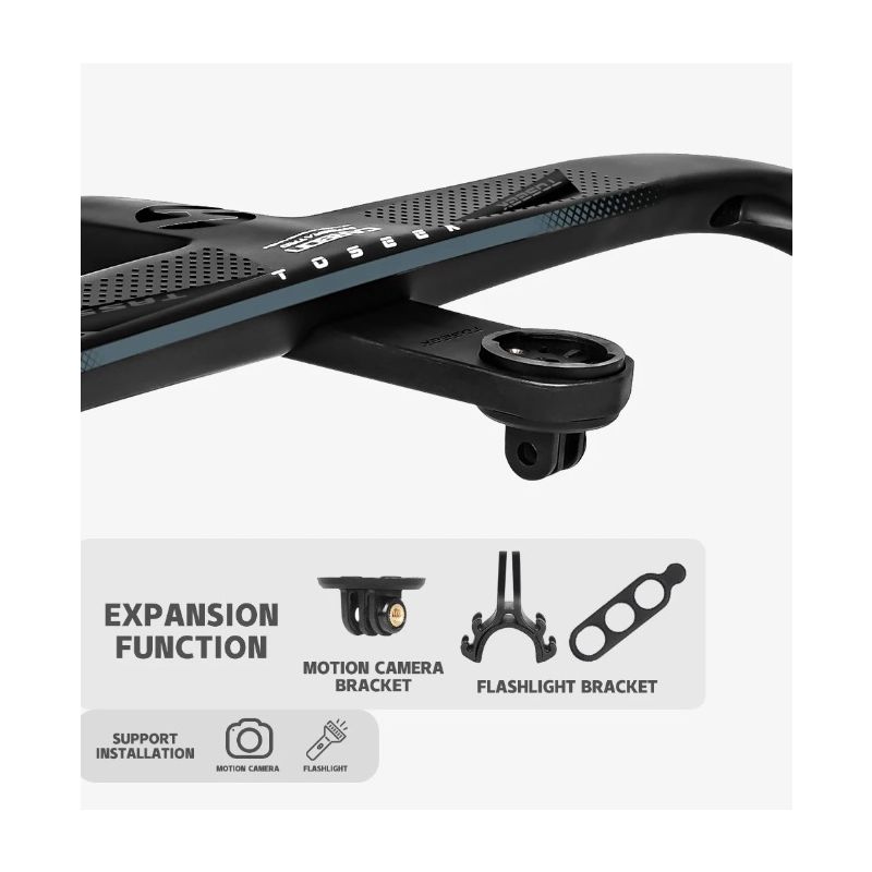 TOSEEK TR5500 racefiets stuur met volledig koolstofvezel stuurpen en geïntegreerde fietsaccessoires ultralicht