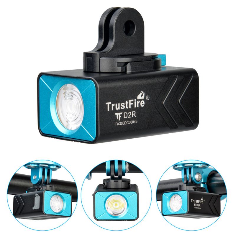 TrustFire D2R Fietslicht 450LM Fietslamp Type-C Oplaadbaar Waterdicht IP66 Helderheid Fietsverlichting Veiligheid