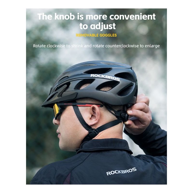 ROCKBROS Fietshelm met ultralicht ontwerp integraal gevormd EPS ademend comfort en schokbestendigheid MTB