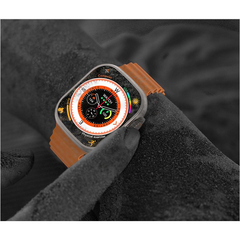 Smartwatch Ultra 9 Zwart 49mm | Bluetooth GPS NFC IP68 | Kompas Hartslag Bloeddruk NL | Android iOS