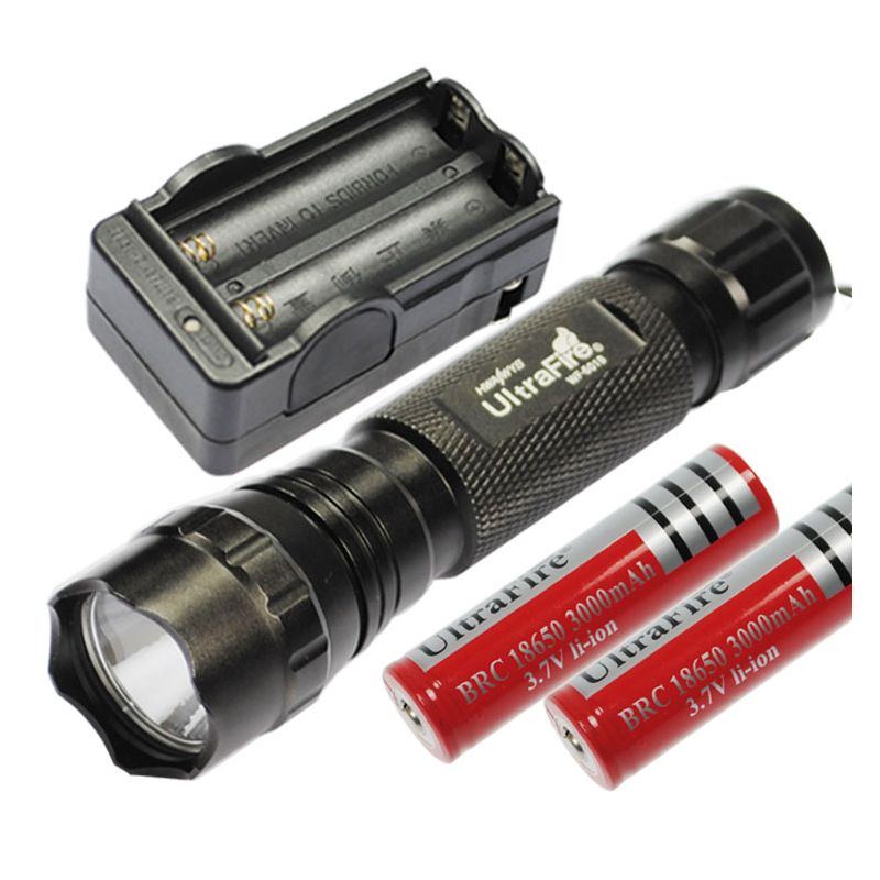 Multi Color Select UltraFire 501b U2 LED-zaklamp 1300 lumen 5 modi met 18650 batterij duurzame outdoor zaklamp