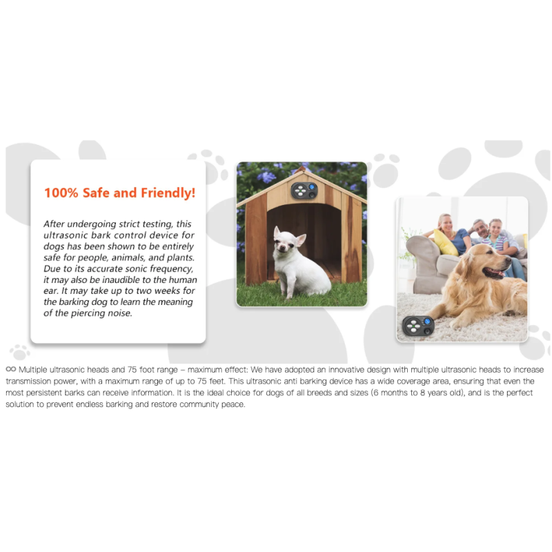 Ultrasonische blafstop training apparaat - Hondentraining voor stille omgeving, automatische blafcontrole
