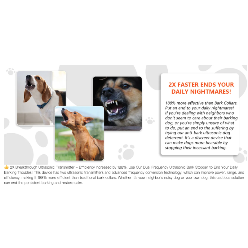 Ultrasonische blafstop training apparaat - Hondentraining voor stille omgeving, automatische blafcontrole