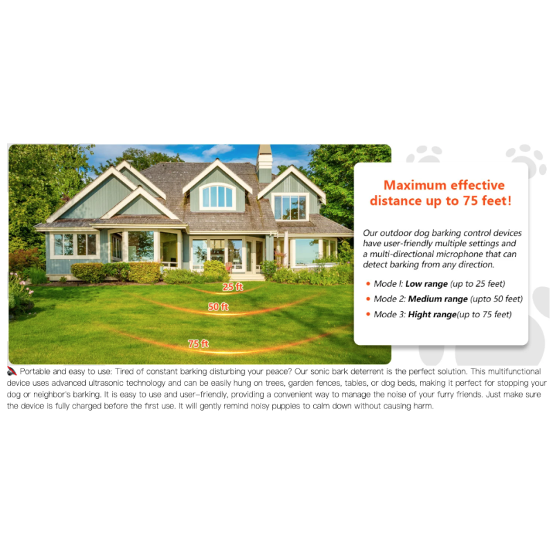 Ultrasonische blafstop training apparaat - Hondentraining voor stille omgeving, automatische blafcontrole