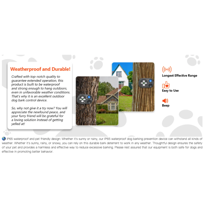 Ultrasonische blafstop training apparaat - Hondentraining voor stille omgeving, automatische blafcontrole