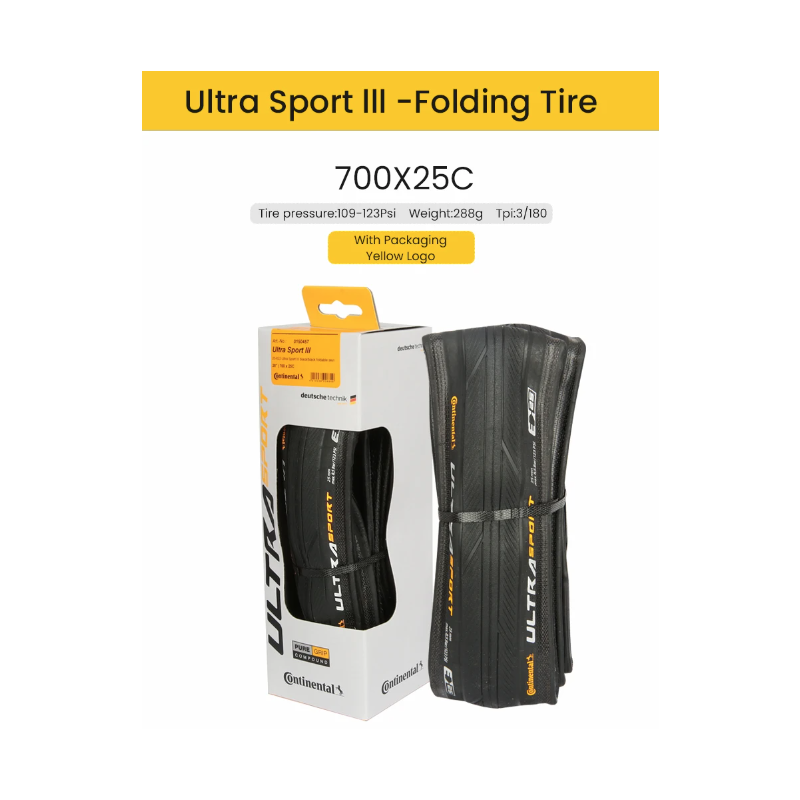 Continental ULTRA SPORT III GRAND SPORT RACE racefiets band 700x25C opvouwbare anti lek prestatieband