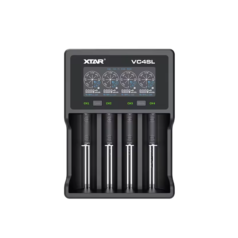 XTAR VC4SL 18650 21700 batterijlader met USB C en QC3.0 snellaadtechnologie voor milieuvriendelijk opladen