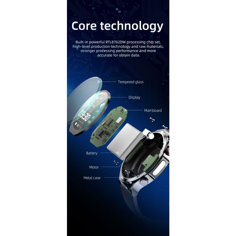 W11 Smartwatch: Bloedsuiker ECG Hartslag Band | Gezondheidsmonitor met Bloeddruk & Meer | Android/iOS