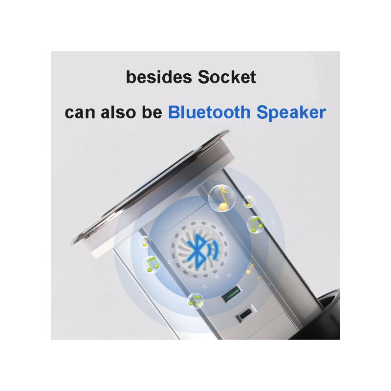 Elektrische Hijscontactdozen Verborgen Tafelblad Uitlaat met Gemotoriseerde Pop-Up Uitlaat USB Draadloos Opladen