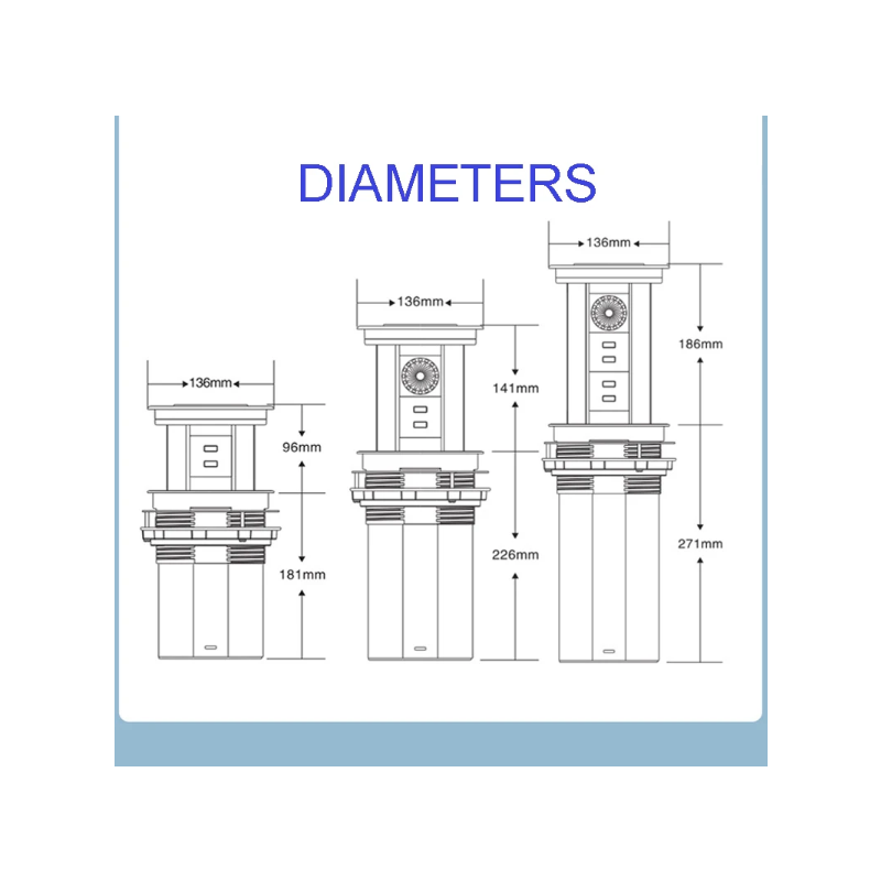 Elektrische Hijscontactdozen Verborgen Tafelblad Uitlaat met Gemotoriseerde Pop-Up Uitlaat USB Draadloos Opladen
