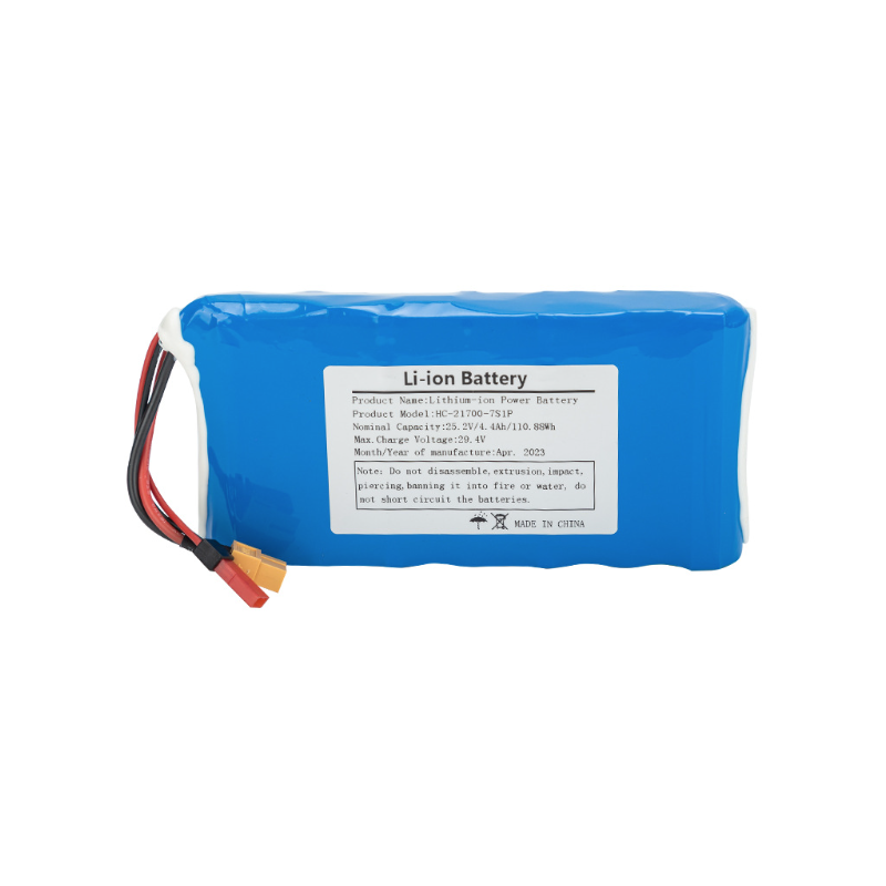 21700 Li-Ion-accu 25,2V Hoge capaciteit skateboard batterijoplossing met robuuste veiligheidseigenschappen
