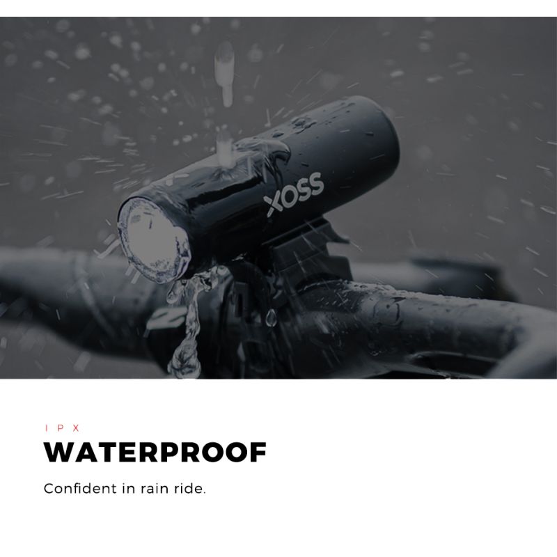 XOSS XL-400 Fietslicht Koplamp 400 Lumen Waterdicht USB Oplaadbare MTB Voorlamp Met Verlichtingsmodi