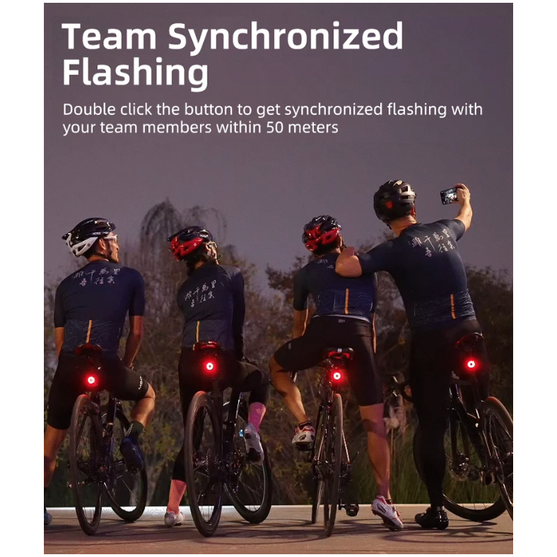 XOSS XR Pro fietsachterlicht met slimme automatische remdetectie waterdicht LED opladen voor optimale fietsveiligheid