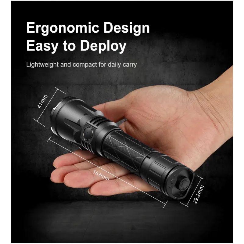 Klarus XT21X Pro XHP70.2 LED zaklamp krachtige 4400 lumen outdoor zaklamp met oplaadbare 21700 batterij