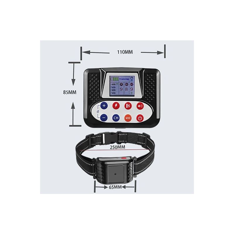 Huisdier Draadloos Elektronisch Hek Anti-blaf Slim Hondentrainingsapparaat met Kleuren Scherm Ergonomisch Design