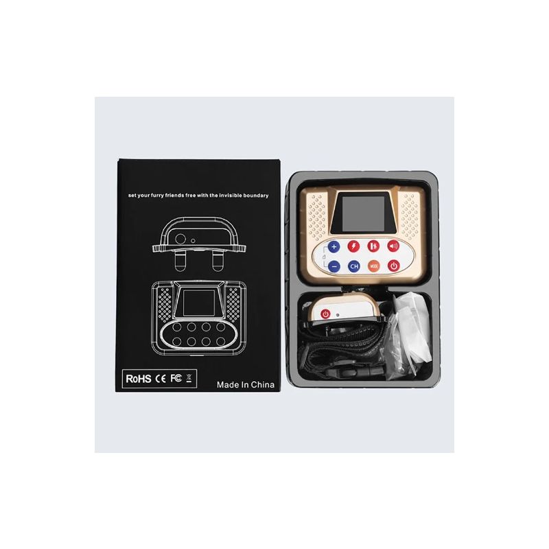 Huisdier Draadloos Elektronisch Hek Anti-blaf Slim Hondentrainingsapparaat met Kleuren Scherm Ergonomisch Design
