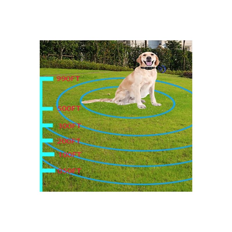 Huisdier Draadloos Elektronisch Hek Anti-blaf Slim Hondentrainingsapparaat met Kleuren Scherm Ergonomisch Design