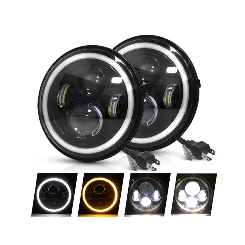 CO LIGHT 7 Inch LED Koplamp H4 voor Jeep Wrangler Veelzijdige Halo Lange Levensduur Weerbestendig Ontwerp