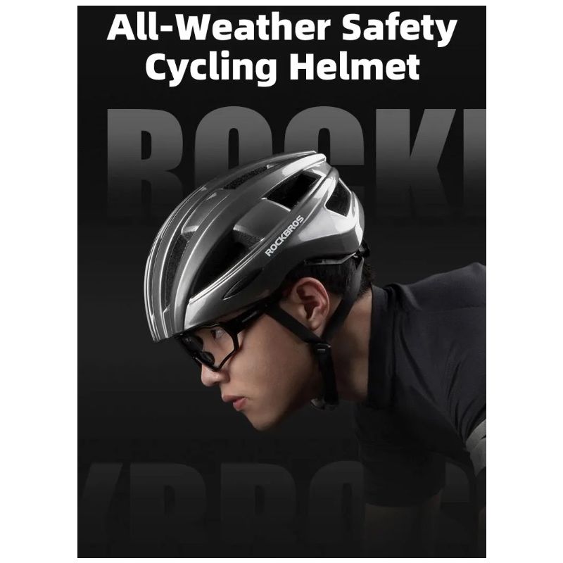 ROCKBROS Fietshelm met LED-achterlicht Ultralicht en Waterafstotend MTB en Racefietshelm Fietsveiligheid