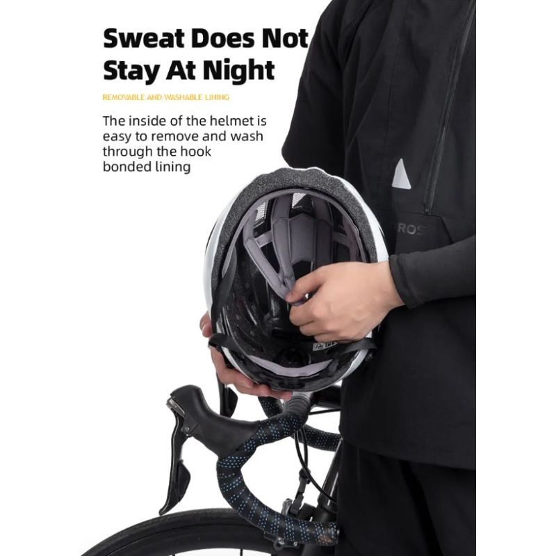 ROCKBROS Fietshelm met LED-achterlicht Ultralicht en Waterafstotend MTB en Racefietshelm Fietsveiligheid