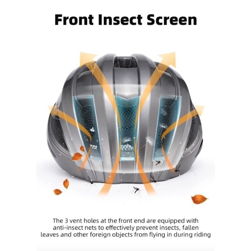 ROCKBROS Fietshelm met LED-achterlicht Ultralicht en Waterafstotend MTB en Racefietshelm Fietsveiligheid