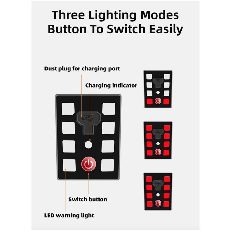 ROCKBROS Fietshelm met LED-achterlicht Ultralicht en Waterafstotend MTB en Racefietshelm Fietsveiligheid