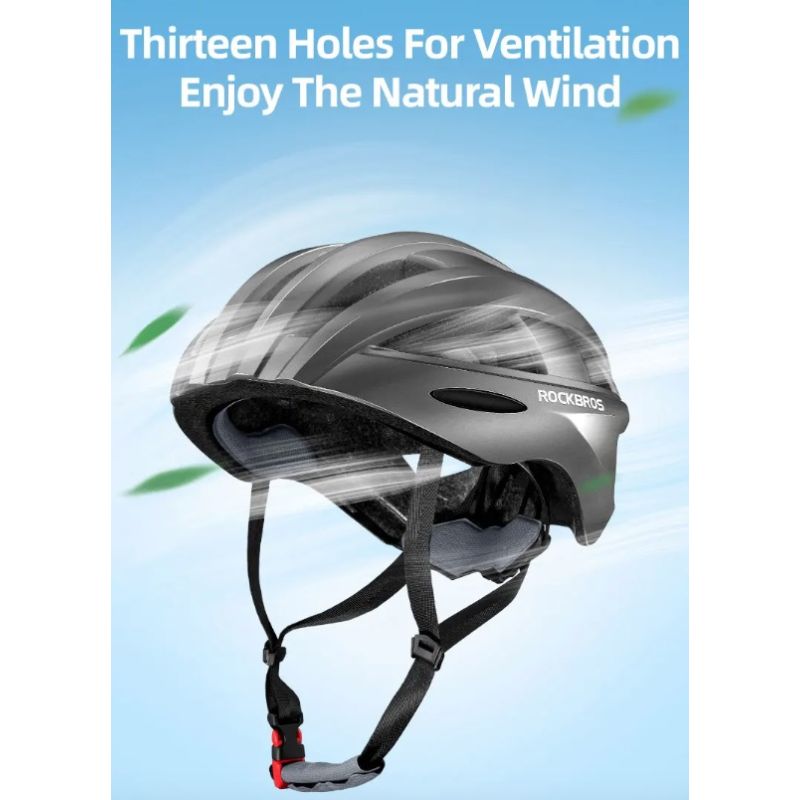 ROCKBROS Fietshelm met LED-achterlicht Ultralicht en Waterafstotend MTB en Racefietshelm Fietsveiligheid