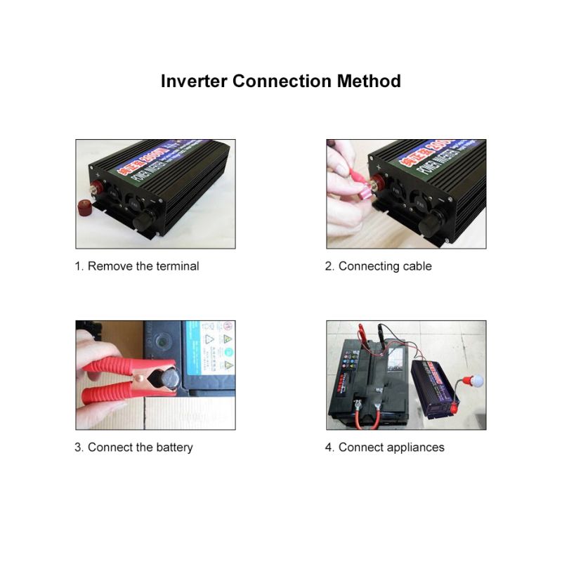 Zuivere Sinus Omvormer 2000W 3000W 4000W Solar Auto LED Display Gevoelige Elektronica Voeding Camping Noodstroom