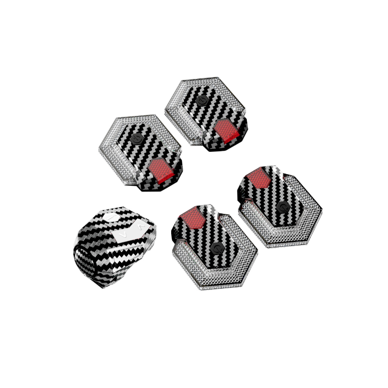 CarryBright Koolstofvezel Fietsachterlicht m. Richtingaanwijzers | USB Oplaadbaar, Draadloos | E-bike Veiligheid