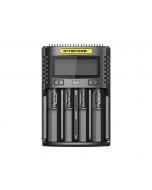 NIMECORE UMS4 USB Universele 4-poorts Speedy Smart Battery Charger voor Li-ion / NI-MH / NI-CD / IMR 26650 22650 21700 20700 18650 18490 18350 17670 17500 17335 16340 RC123 14500 10440 AA AAA AAAA C D Batterie