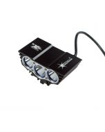 Zwart en rood Kleur Select SolarStorm X3 3xU2 4 MODES 3000 LUMEN LED Fietsverlichting Set