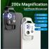 APEXEL 200X vergroting microscooplens voor mobiele fotografie iPhone Samsung hoge definitie beeldkwaliteit