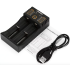 Liitokala Lii-202 slimme oplader voor 18650 en 26650 draagbare oplader met dubbele laadkanalen en Micro USB