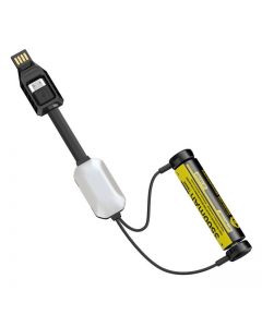 Nitcore LC10 Draagbare Magnetische Outdoor USB-oplader voor cilinder oplaadbare Li-ionbatterij 1A MAX DC 5V met sensorlicht