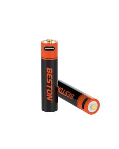 Beston AA 1.5V 3500mWh lithiumbatterij 14500 USB oplaadbare Li-ionbatterijen (1 paar)