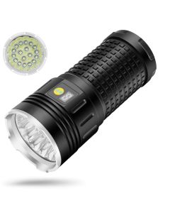SKY RAY LED zaklamp 15000 lumen oplaadbaar USB Type-C buitenzaklamp robuuste vliegtuig-aluminium 4 modi