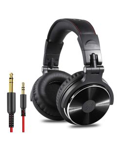 Oneodio Pro-10 bedrade professionele studio pro DJ-hoofdtelefoon met microfoon over het oor HiFi-monitor muziekheadset oortelefoon voor telefoon PC-zwart