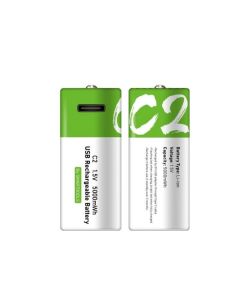 C2 1.5V 5000mWh Universele Micro USB Type-C Lithium oplaadbare batterijen